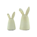 Deco bunny van crème kleurig metaal