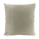 Beige katoenen kussen met een geweven structuur, formaat 50x50 cm.