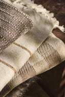 Ib Laursen plaid in een bruin ruitpatroon