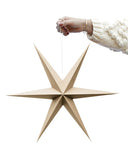 Decoratieve papieren ster van Delight Department in de kleur caramel