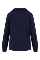 Zusss sweater met rits - donkerblauw