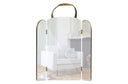 BePureHome spiegel 3-luik in antiek brass met leren lus