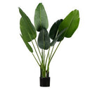 WOOOD kunstplant strelitzia, een groene kamerplant in een kunststof pot.