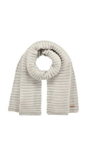Barts sjaal bayne in de kleur creme/wit met een gekamd effect