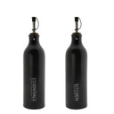 Bastion Collections fles in mat zwart aardewerk