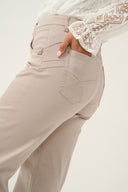 Cream broek katoen l32 - zand