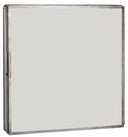 Ib Laursen spiegel en wandkastje in de kleur off black met metalen frame en glazen deur.