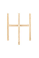Houten plantenstandaard van Zusss met een diameter van 16,5 cm en een hoogte van 23 cm.