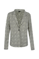 G-maxx travel blazer in zwart en wit met polka dot print