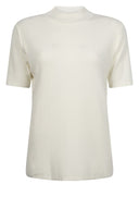 Zoso shirt - oatmeal met turtle neck en korte mouwen