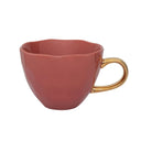 Urban Nature Culture mok l good morning in de kleur apricot met een gouden oor