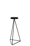 Zwarte metalen kaarsenstandaard van MrsBloom met een slank design