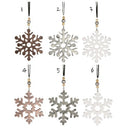 Decoratieve sneeuwvlok hanger van hout