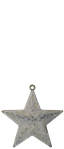 Decoratieve ster van Ib Laursen in zinklook, 12 cm groot.