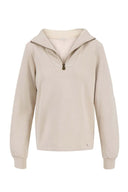 Zusss sweater met rits in de kleur krijt