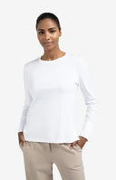 Wit YAYA shirt met lange mouwen en ronde hals