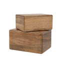 Bruine handgemaakte opbergbox van mangohout door Urban Nature Culture