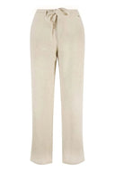 Zusss broek in de kleur zand met rechte pijpen en een strikceintuur