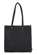 Zusss shopper in het zwart met goudkleurige knoopdetails bij de hengsels