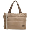 Zebra Trends shopper l in de kleur taupe met puffer design
