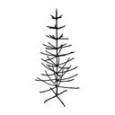 Zwarte metalen kerstboom met katoen omwikkeld, 92 cm hoog