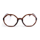 Looplabb leesbril Lolita in de kleur hazel met achthoekig montuur