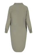 Zusss jurk linnenlook - saliegroen