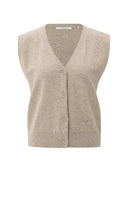 YAYA gilet gebreid - zand