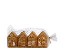 Set van vier Rustik Lys adventkaarsjes in de vorm van huisjes in de kleur siena