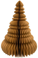 Decoratieve papieren kerstboom van MrsBloom in de kleur nude met een gouden rand