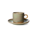 HKliving kop en schotel uit de Chef Ceramics collectie in mosgroen porselein