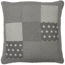 Sierkussen met grijs quiltpatroon, 70x70 cm