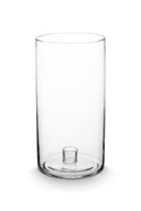 vtwonen kandelaar van helder glas met een hoogte van 25 cm