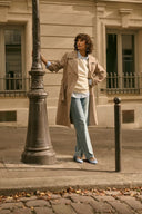 Cream trenchcoat