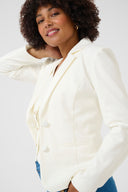 Witte blazer van het merk Zusss met goudkleurige knopen