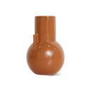 HKliving vaas in caramel kleur, bolvormig model met smalle opening