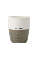 Zusss koffiemok sprakle in donkergroen en wit met de tekst sparkle