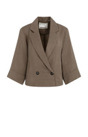 YAYA blazer jasje oversized - bruin