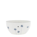 Bastion Collections schaal in maat M met bloemenprint in iris blue