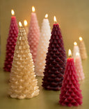 Kaars kerstboom s - aubergine