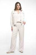 Zoso broek telma in de kleur kit met een straight model en elastische tailleband