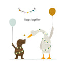 Kaart Frits happy together met een afbeelding van teckel Frits