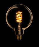 LED lamp flame 125 van glas en metaal met een diameter van 12,5 cm
