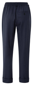 YAYA broek met omgeslagen zoom in de kleur inktblauw