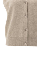 YAYA gilet gebreid - zand