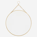 Madam Stoltz ronde spiegel met antiek brass metalen rand en een diameter van 30 cm