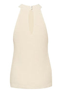 Cream top fijngebreid - creme