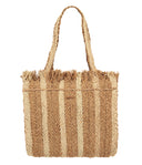 Barts shopper bondy in naturel kleur, gemaakt van geweven materiaal met een natuurlijke uitstraling.