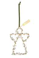 Metalen hanger engel van MrsBloom in de kleur olijf met antiek gouden details