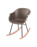 KidsDepot schommelstoel in grijs met een houten en metalen onderstel